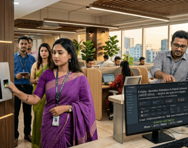 E-Hajira - Biometric Attendance & Payroll Software (কর্মচারী হাজিরা) – আধুনিক HR অটোমেশন সমাধান